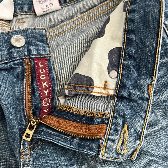 Vintage Lucky Brand ‘Lucky Charmed’ Boot Cut Rip & Repair Jeans USA Size 8 / 29 - Picture 8 of 11